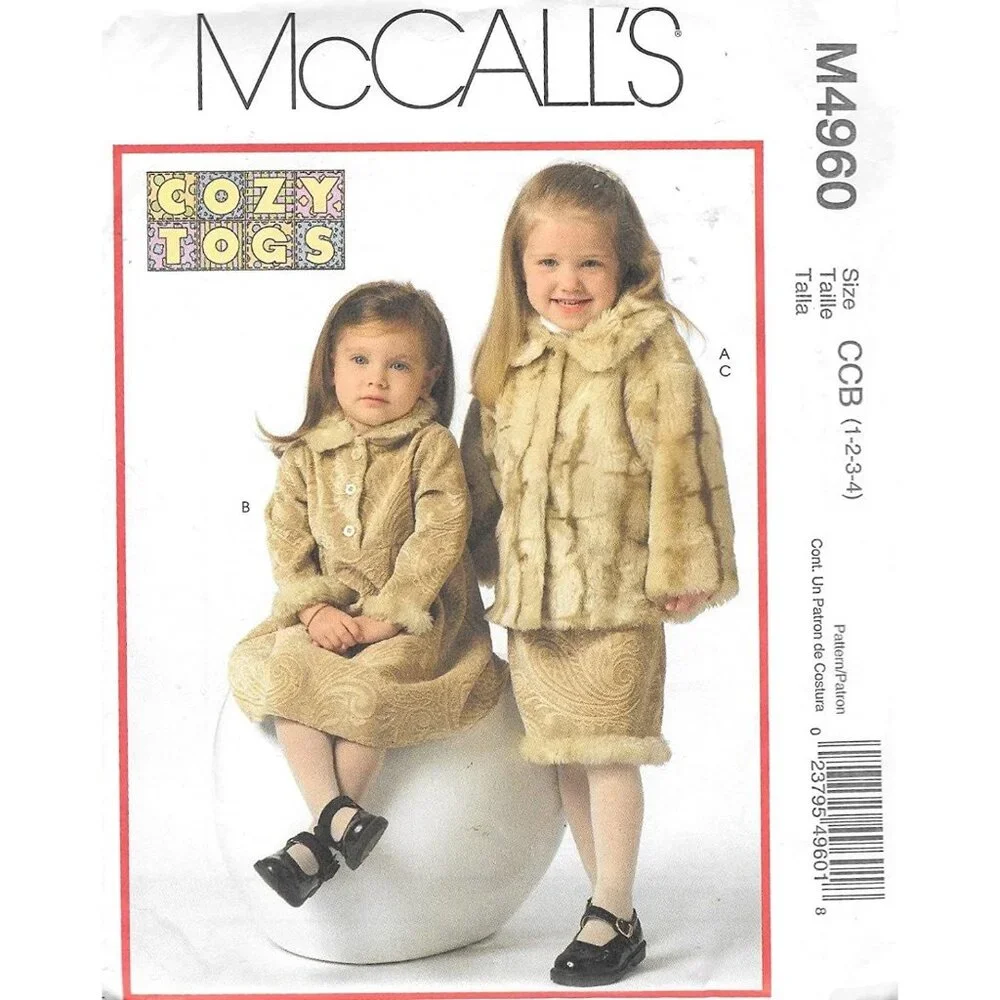 McCall's Sewing‎ Pattern 4960 Toddlers Jacket Dress and Skirt Size 1-4